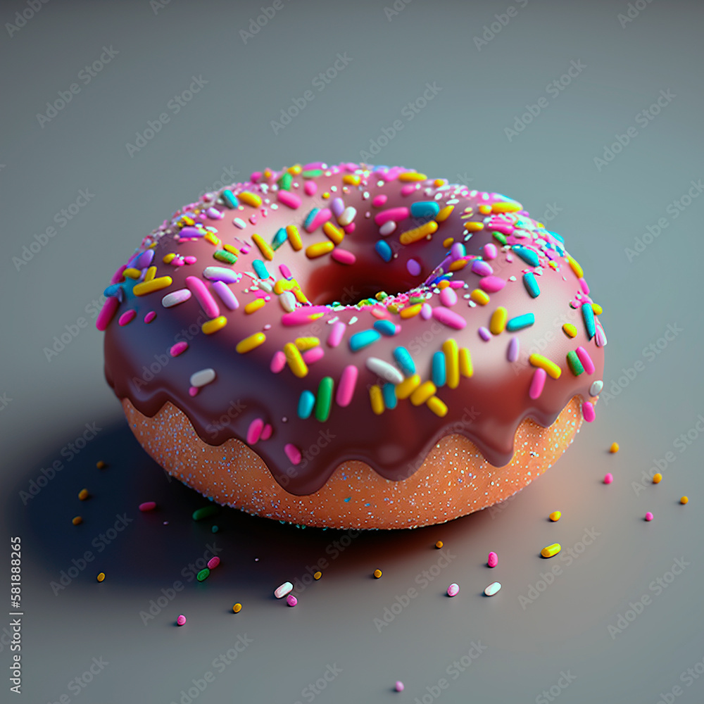 Fresh sweet donuts with icing and decorated sprinkles. bakery ad design elements with glazed donuts.generative by ai Fresh sweet donuts with icing and decorated sprinkles. bakery ad design elements with glazed donuts.generative by ai