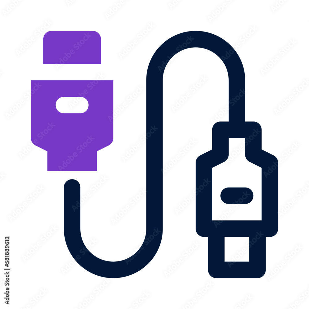 usb cable icon for your website, mobile, presentation, and logo design. usb cable icon for your website, mobile, presentation, and logo design.