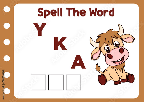 spelling the word of yak