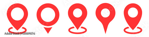 Map pin location icons. Modern map markers. Map pin place marker. Location icon. Location pin icon. Map marker pointer icon set. GPS location symbol collection.