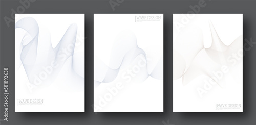 Smooth lines. Abstract waves on a white background. A set of vector design for conceptual ideas, corporate style, covers, posters and banners