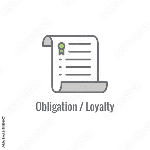 Core Values icon with value driven icon describing part of core values