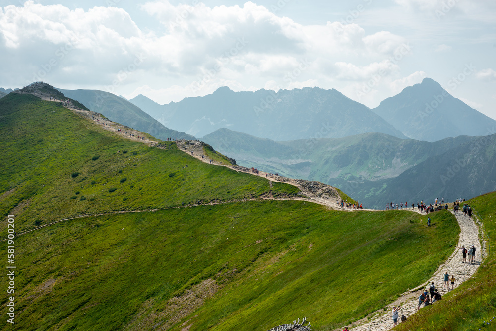 Beautiful view of the Tatra Mountains landscape. View of the mountains from the top. High mountain landscape. Beautiful view of the Tatra Mountains landscape. View of the mountains from the top. High mountain landscape.