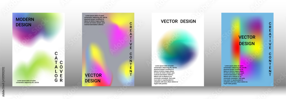 Artistic covers design. Creative fluid colors backgrounds. Set of abstract covers