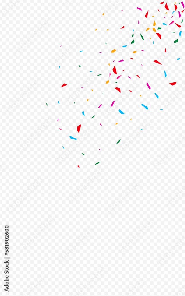 Fototapeta premium Blast Confetti Festival Vector Transparent