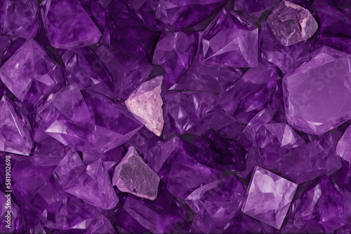 Amethyst Violet Gemstone Background - Gemstones Textures Backdrop Series - Purple Amethyst Wallpaper created with Generative AI technology