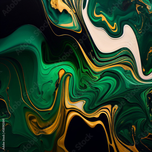 abstract green and golden background