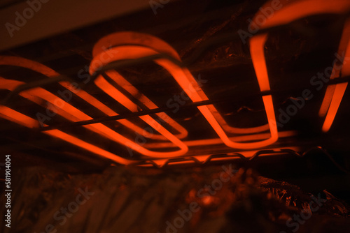 Foto red-hot electric grill
