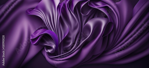 Purple Silk Fabric Background  Generative AI 