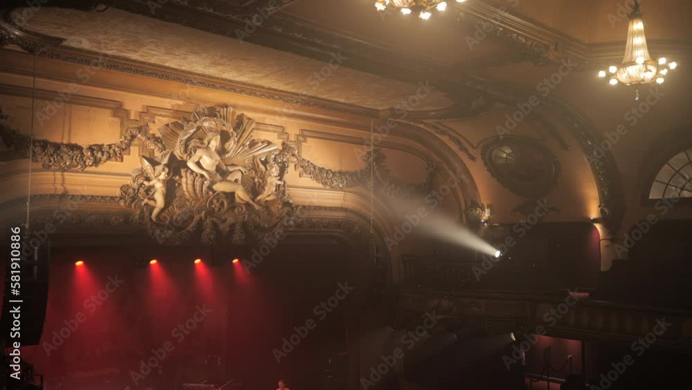 Beautiful French theater's ceiling 