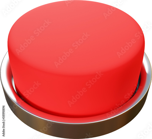 Botão vermelho 3D