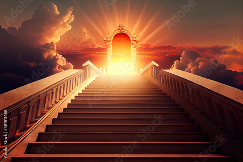 Stairway to heaven created with AI