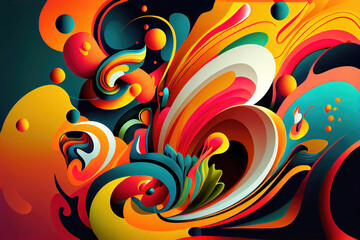 Fotobehang Interieurtrends Organische kleurvlakken abstracte natuur levendige tinten  © Robert Kneschke