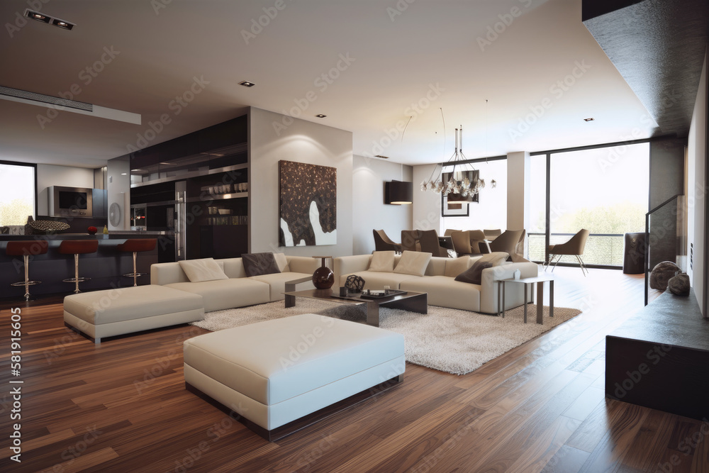 Modern interior design created with AI Modern interior design created with AI