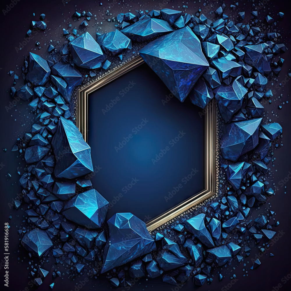 Sapphire Blue Gemstone Background - Gemstones Textures Backdrop Series