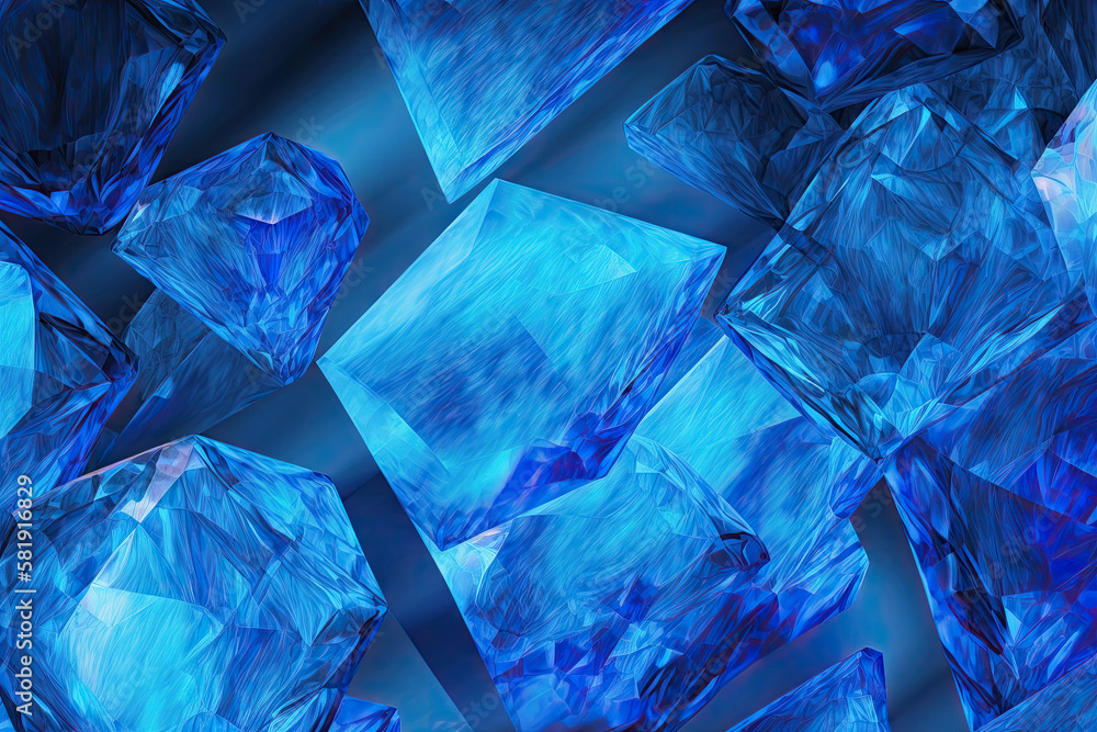 Sapphire Blue Gemstone Background - Gemstones Textures Backdrop Series