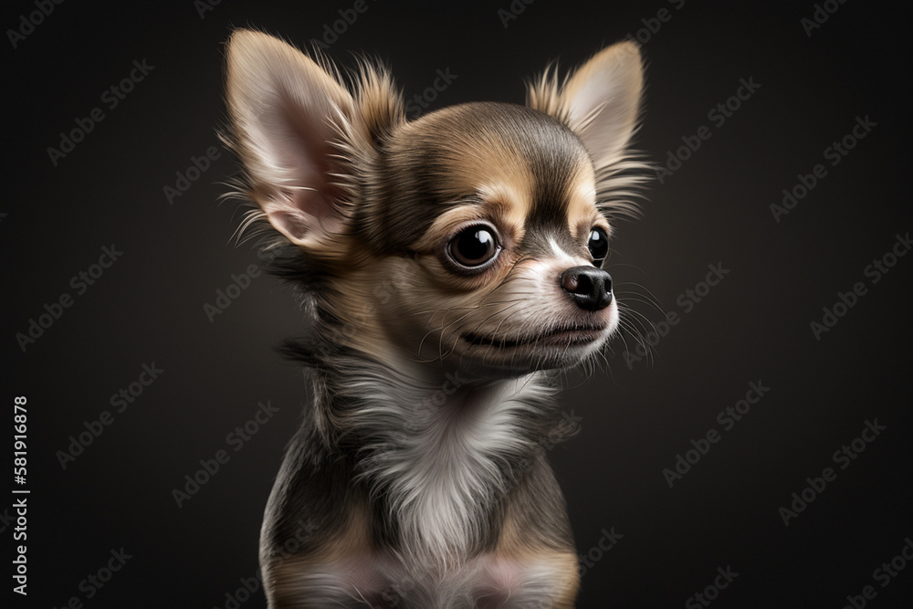 Adorable Chihuahua on a Dark Background - Perfect for Your Website or Social Media!
