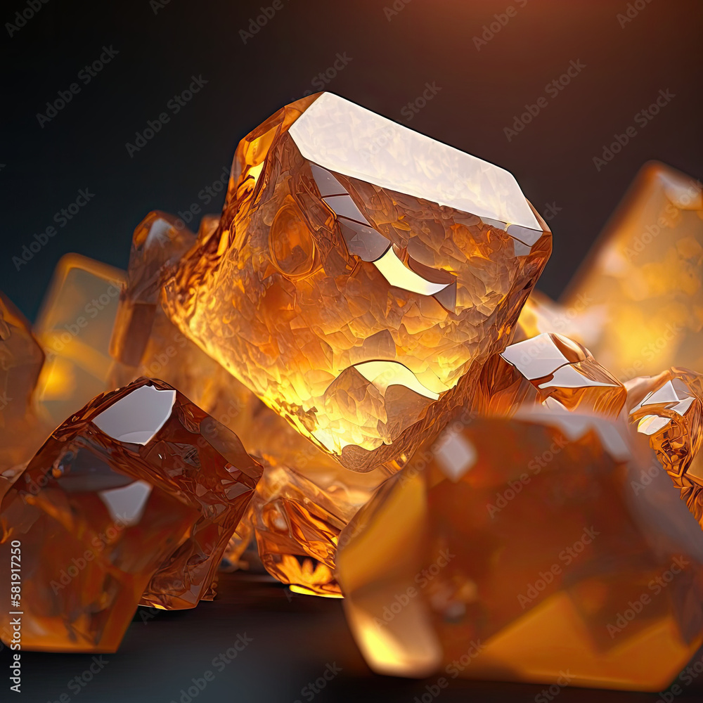 ภาพประกอบสต็อก Topaz Yellow Gemstone Background - Gemstones Textures