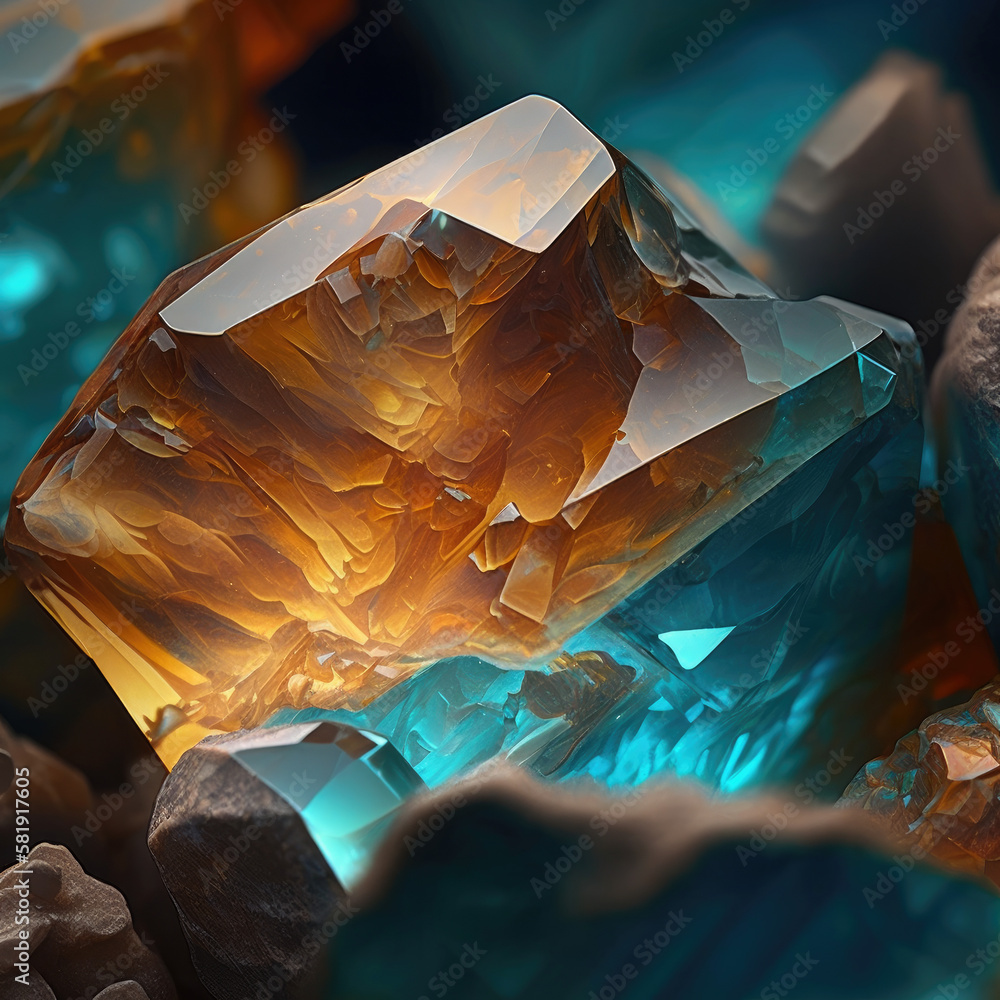 Topaz Yellow Gemstone Background - Gemstones Textures Backdrop Series