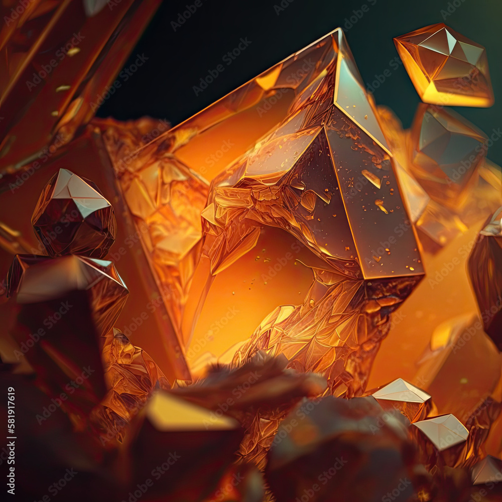 Topaz Yellow Gemstone Background - Gemstones Textures Backdrop Series