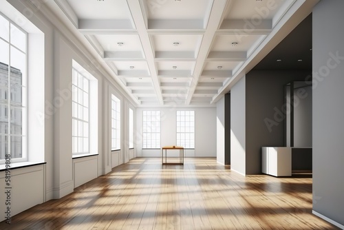stylish interior of empty office  Generative AI