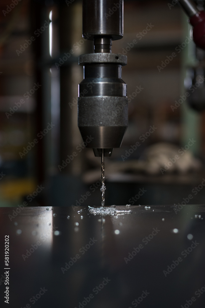 Part machining with drilling machine Part machining with drilling machine