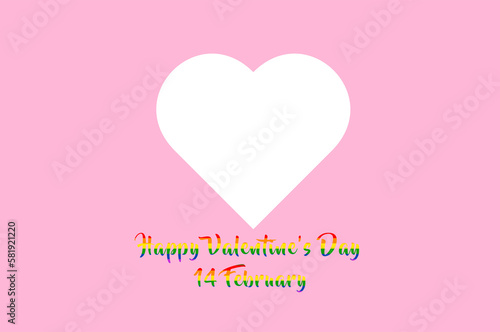 happy valentines day with lgbt colors