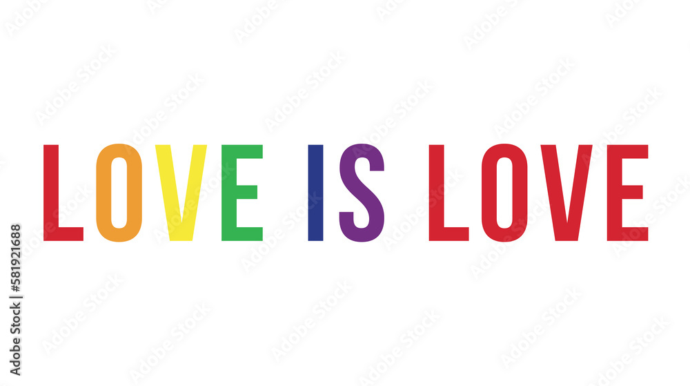 text love is love in colors