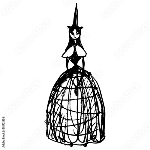 Obraz na plátně Puritan witch girl