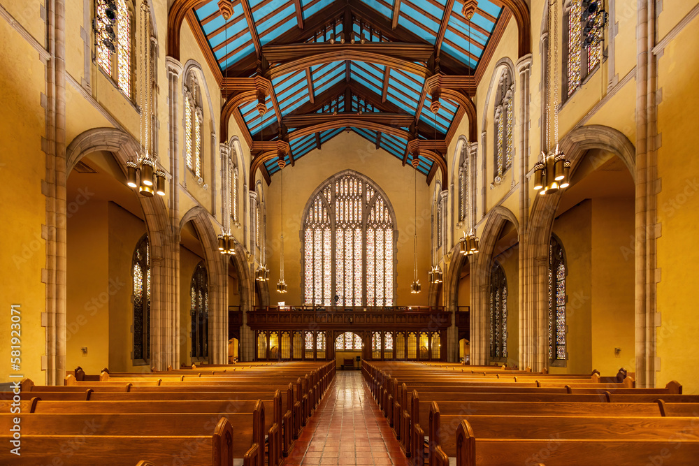 Interior view of the First Methodist Church