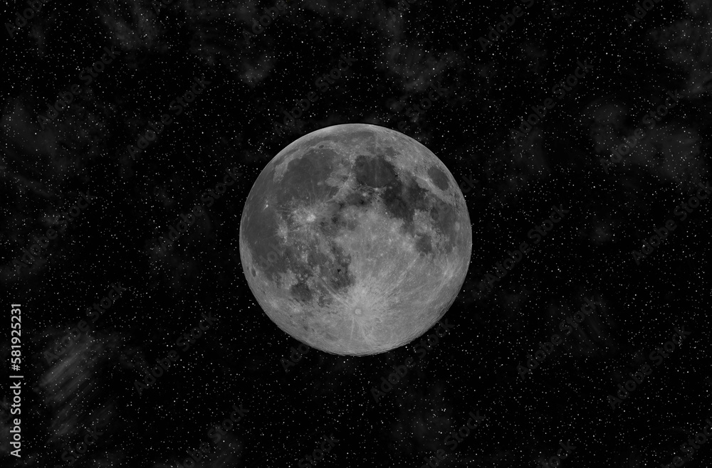 beautiful full moon with starry background beautiful full moon with starry background