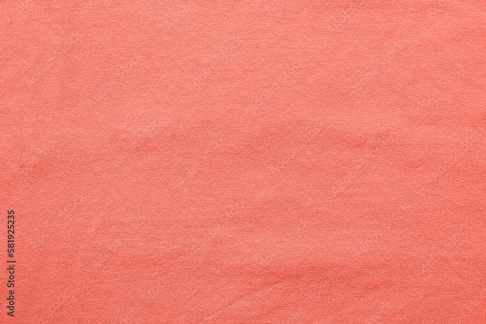 Fototapeta premium Closeup view of coral fabric texture as background