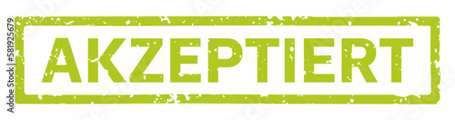 Stempel "akzeptiert" vektor grün grunge