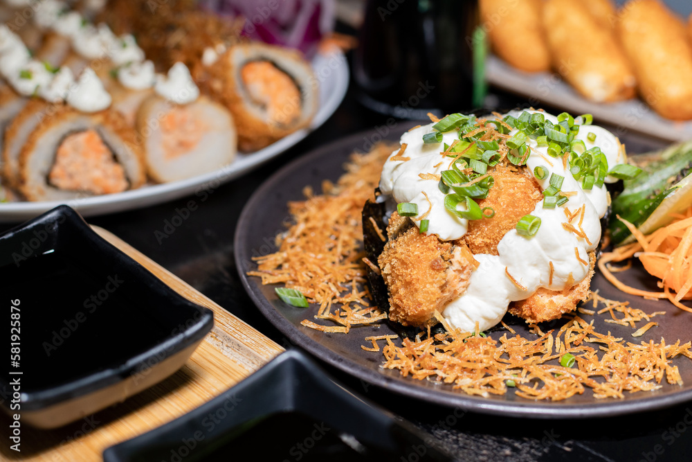 sushi on a plate sushi on a plate