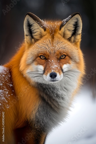 Fox in the snow.