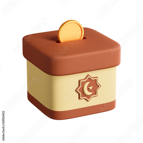 Charity box 3d illustration © Aditya