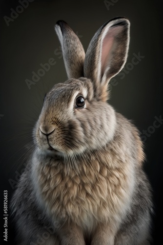 Cute Rabbit Portrait. © Enea