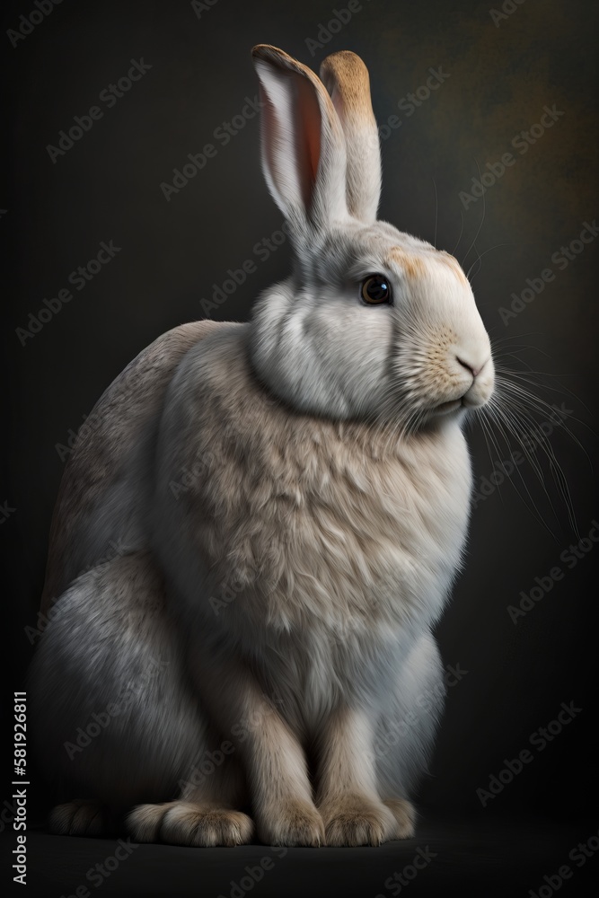 Cute Rabbit Portrait.
