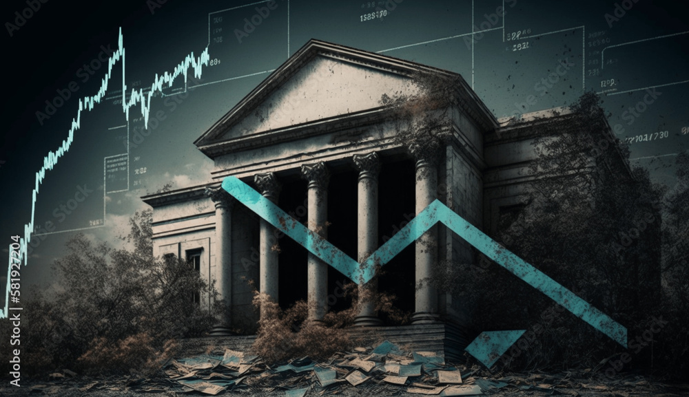 Bank crash diagram with chart ai generated Stock Illustration Adobe Stock