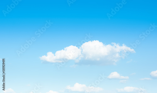 Blue sky with white clouds, copy space