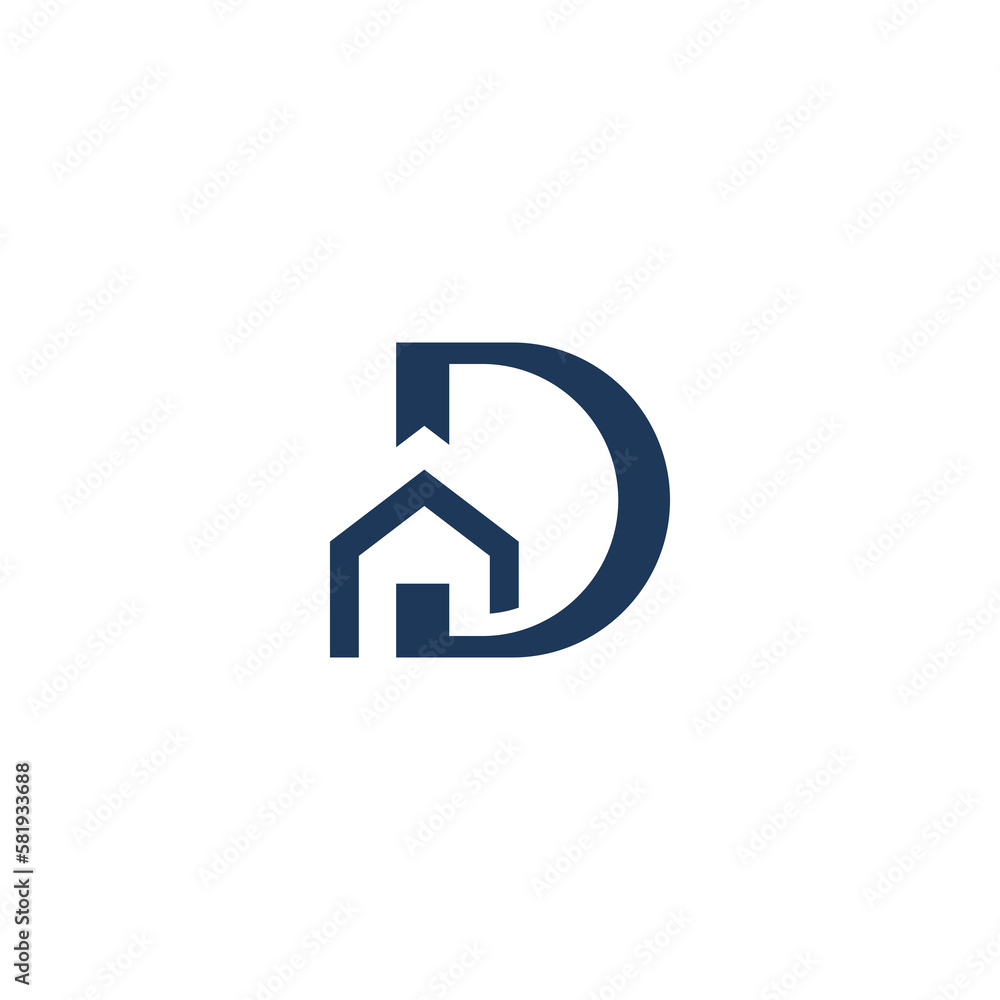 Alphabet letter icon logo D with a house or home. Real estate line art
Alphabet letter icon logo D with a house or home. Real estate line art