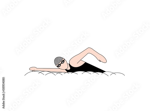 Swimming, freestyle, water, swimming, together, team, same, sport, discipline, Olympia, Olympic, strength, strong, mindset, black, white
