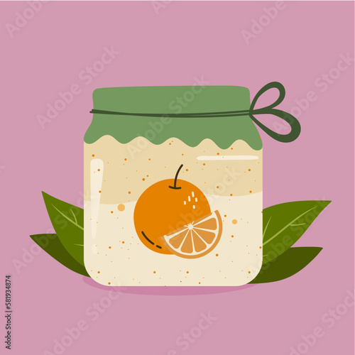Illustration Jar of Jam Orange
