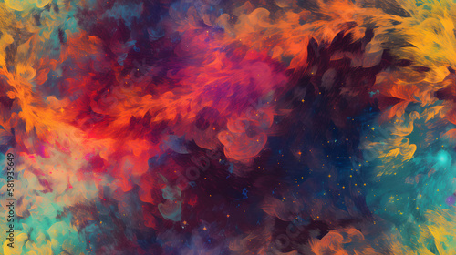 Celebration of Chaos: A Generative AI Colorful Abstract Tillable Background Wallpaper