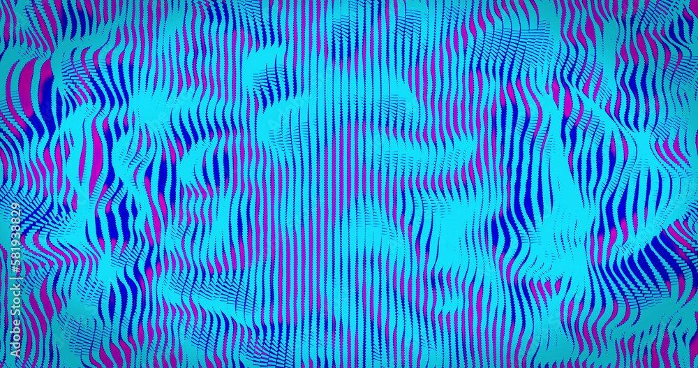 Composition of multiple neon shapes on blue background Composition of multiple neon shapes on blue background