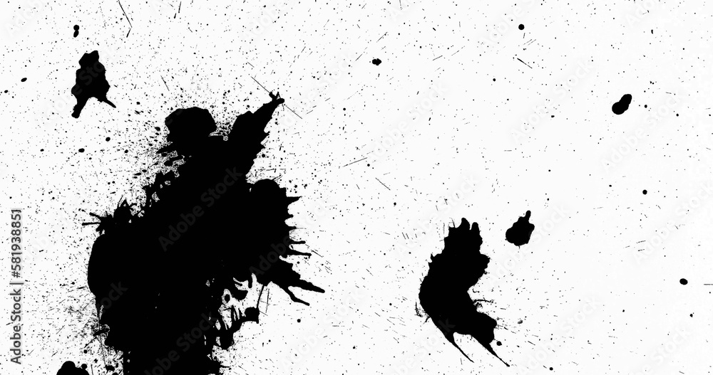 Obraz premium Image of multiple black stains on white background