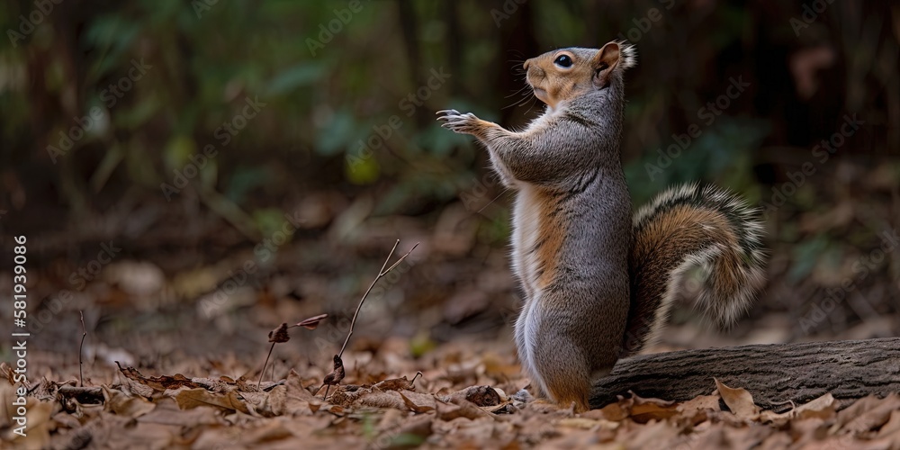 Adorable squirrel frolicking outdoors Adorable squirrel frolicking outdoors