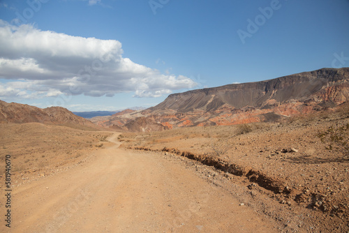 Dirt road through Lake Mead National Recreation Area  Nevada 