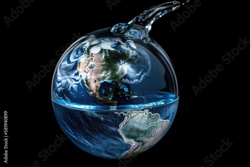 Water conservation in the USA and throughout the world This image's components were provided by NASA. Generative AI