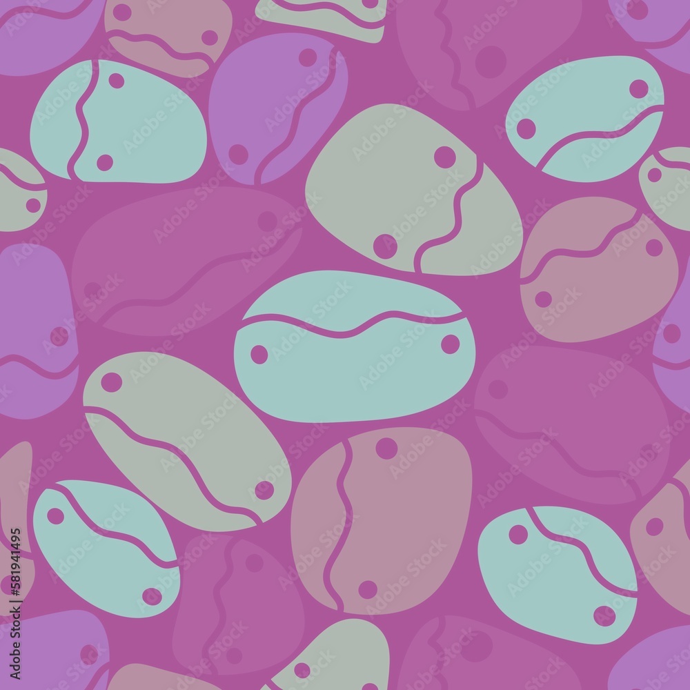 Cartoon ocean stones seamless jelly beans with face pattern for wrapping paper and kids clothes print Cartoon ocean stones seamless jelly beans with face pattern for wrapping paper and kids clothes print